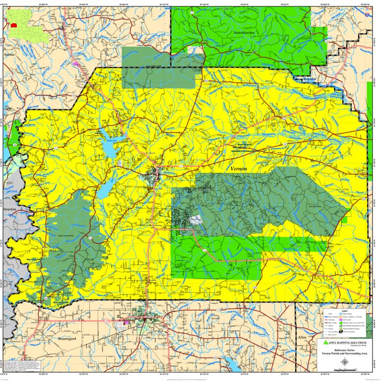Vernon Parish Map